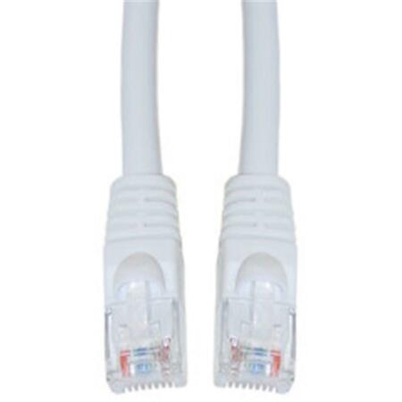 AISH Cat5e White Ethernet Patch Cable Snagless Molded Boot 50 foot AI195985